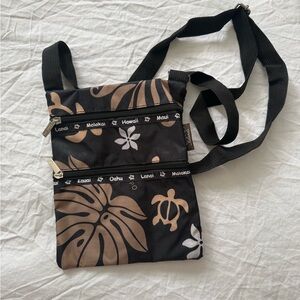 Hawaiian Black and Brown Crossbody Bag